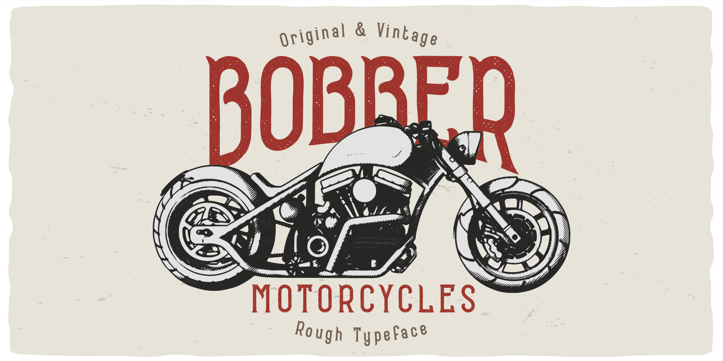 Beispiel einer Bobber Motorcycles-Schriftart #8